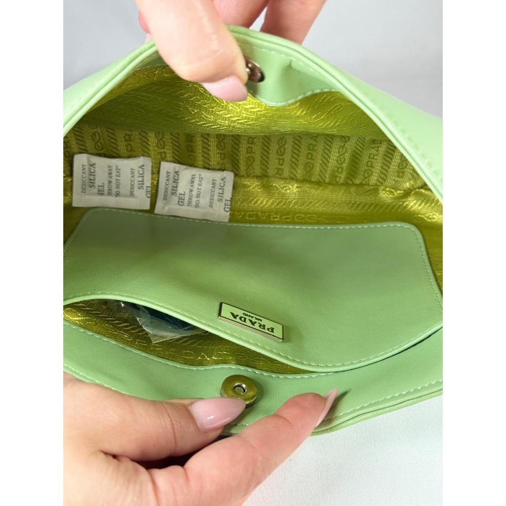 Prada Cleo pattent leather shoulder bag 26cm mint green Bags