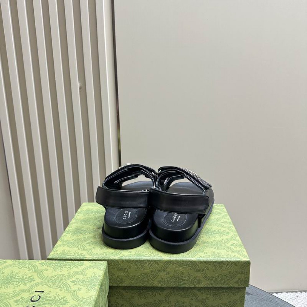 Gucci sandals black leather 35-46 Shoes