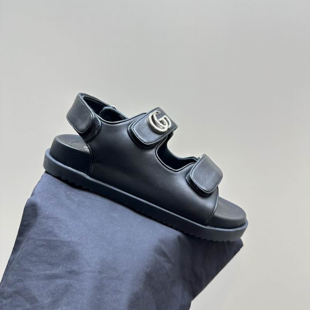 Gucci sandals black leather 35-46 Shoes