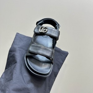 Gucci sandals black leather 35-46 Shoes