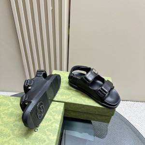 Gucci sandals black leather 35-46 Shoes