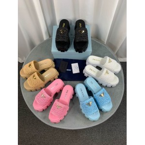 Prada raffia slides 36-42 Shoes