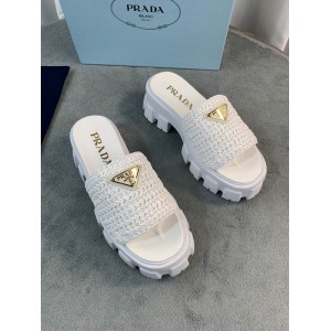 Prada raffia slides 36-42 Shoes