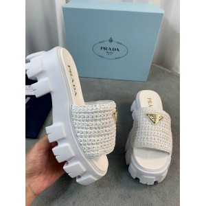 Prada raffia slides 36-42 Shoes