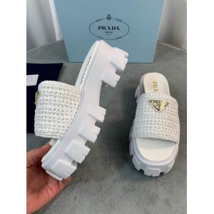 Prada raffia slides 36-42 Shoes