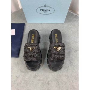 Prada raffia slides 36-42 Shoes