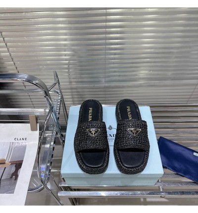 Prada raffia slides 36-42