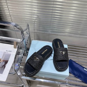 Prada raffia slides 36-42 Shoes