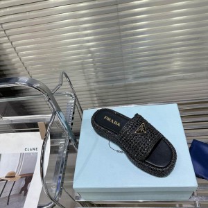 Prada raffia slides 36-42 Shoes