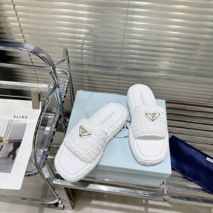 Prada raffia slides 36-42 Shoes