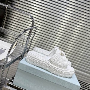 Prada raffia slides 36-42 Shoes