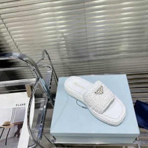 Prada raffia slides 36-42 Shoes