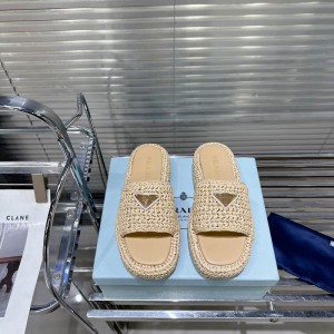 Prada raffia slides 36-42 Shoes