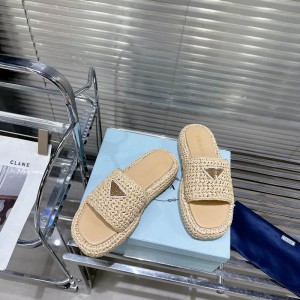 Prada raffia slides 36-42 Shoes