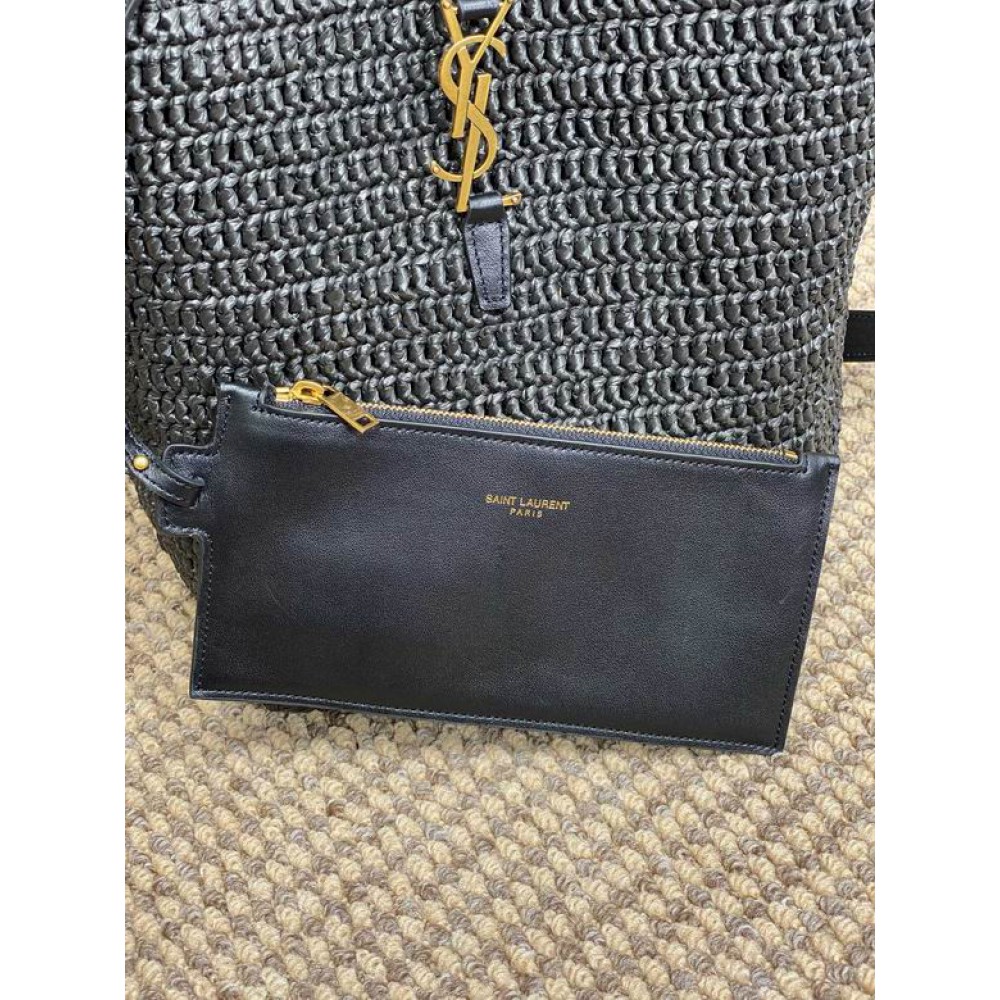 Ysl LE 37 IN WOVEN RAFFIA-TANNED LEATHER 20x25x16cm Bags