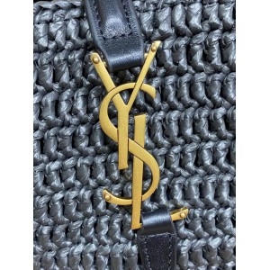 Ysl LE 37 IN WOVEN RAFFIA-TANNED LEATHER 20x25x16cm Bags