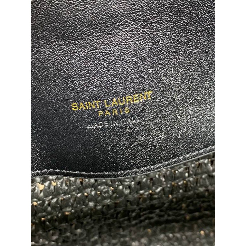 Ysl LE 37 IN WOVEN RAFFIA-TANNED LEATHER 20x25x16cm Bags