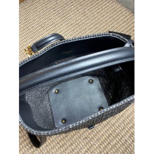 Ysl LE 37 IN WOVEN RAFFIA-TANNED LEATHER 20x25x16cm Bags