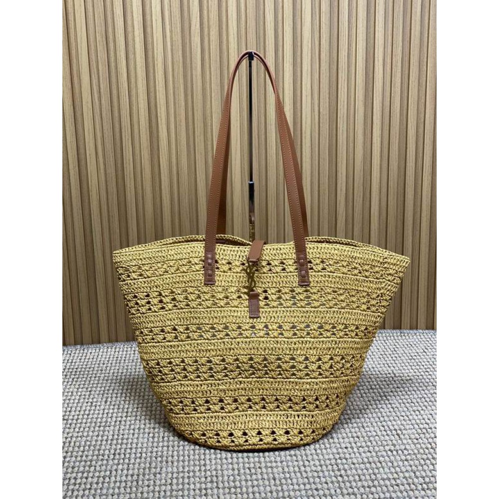 Ysl PANIER MEDIUM BAG IN RAFFIA 28/50 X 32 X 26 CM Bags