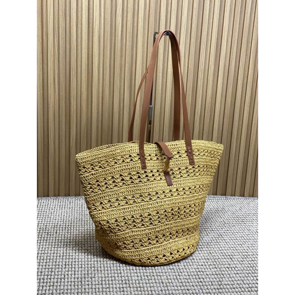Ysl PANIER MEDIUM BAG IN RAFFIA 28/50 X 32 X 26 CM Bags
