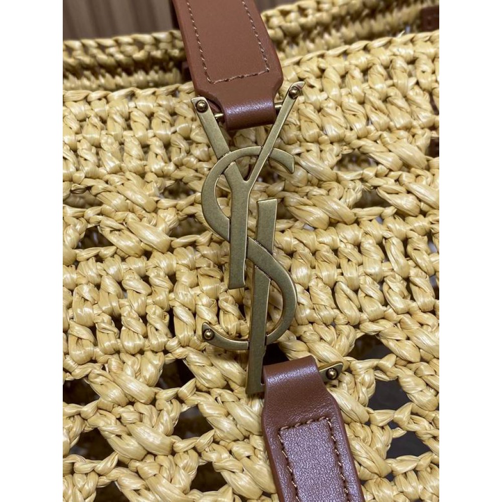 Ysl PANIER MEDIUM BAG IN RAFFIA 28/50 X 32 X 26 CM Bags