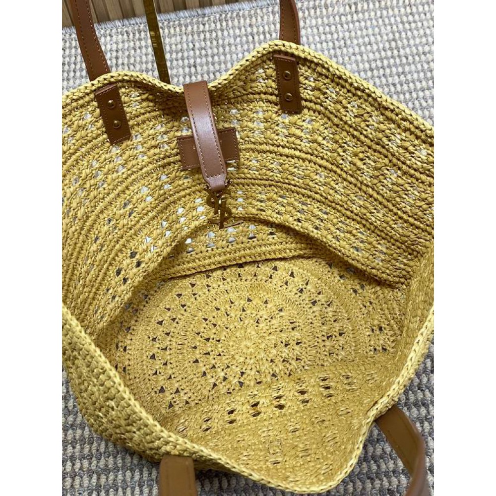 Ysl PANIER MEDIUM BAG IN RAFFIA 28/50 X 32 X 26 CM Bags