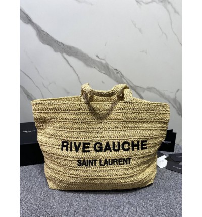 Ysl RIVE GAUCHE TOTE IN RAFFIA 38x35x14cm