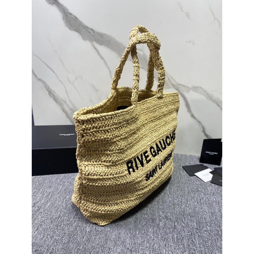 Ysl RIVE GAUCHE TOTE IN RAFFIA 38x35x14cm Bags