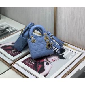 Dior Micro Lady Bag 12 x 10.2 x 5 cm pattent cannage leather Bags