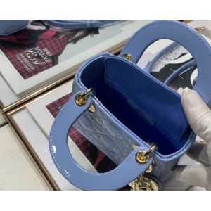 Dior Micro Lady Bag 12 x 10.2 x 5 cm pattent cannage leather Bags