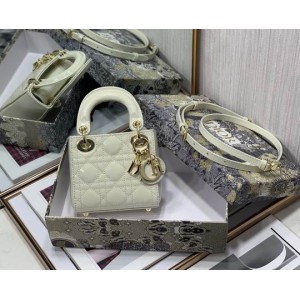 Dior Micro Lady Bag 12 x 10.2 x 5 cm pattent cannage leather Bags