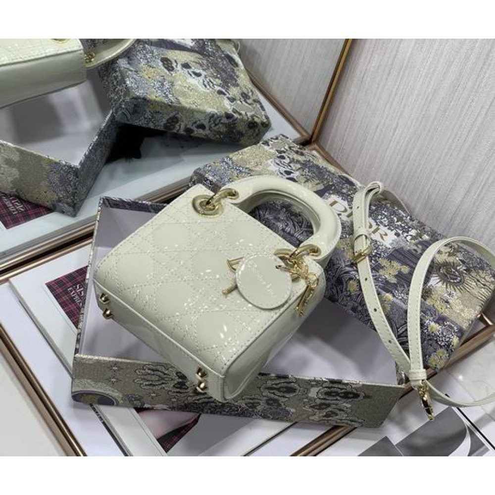 Dior Micro Lady Bag 12 x 10.2 x 5 cm pattent cannage leather Bags