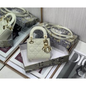 Dior Micro Lady Bag 12 x 10.2 x 5 cm pattent cannage leather Bags
