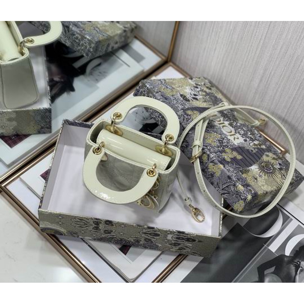 Dior Micro Lady Bag 12 x 10.2 x 5 cm pattent cannage leather Bags