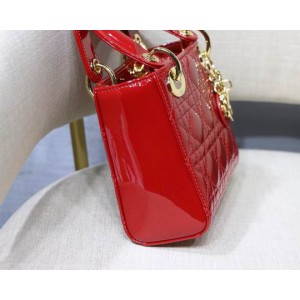 Dior Mini Lady Bag 17 x 15 x 7 cm pattent cannage leather Bags