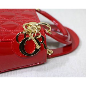 Dior Mini Lady Bag 17 x 15 x 7 cm pattent cannage leather Bags