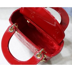 Dior Mini Lady Bag 17 x 15 x 7 cm pattent cannage leather Bags