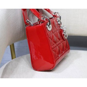 Dior Mini Lady Bag 17 x 15 x 7 cm pattent cannage leather Bags
