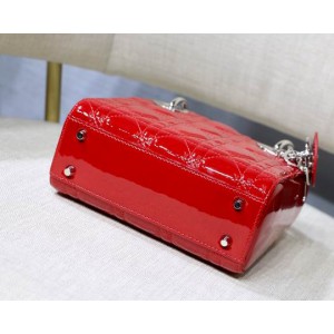 Dior Mini Lady Bag 17 x 15 x 7 cm pattent cannage leather Bags