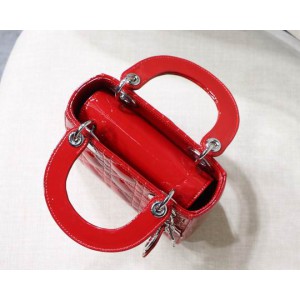 Dior Mini Lady Bag 17 x 15 x 7 cm pattent cannage leather Bags