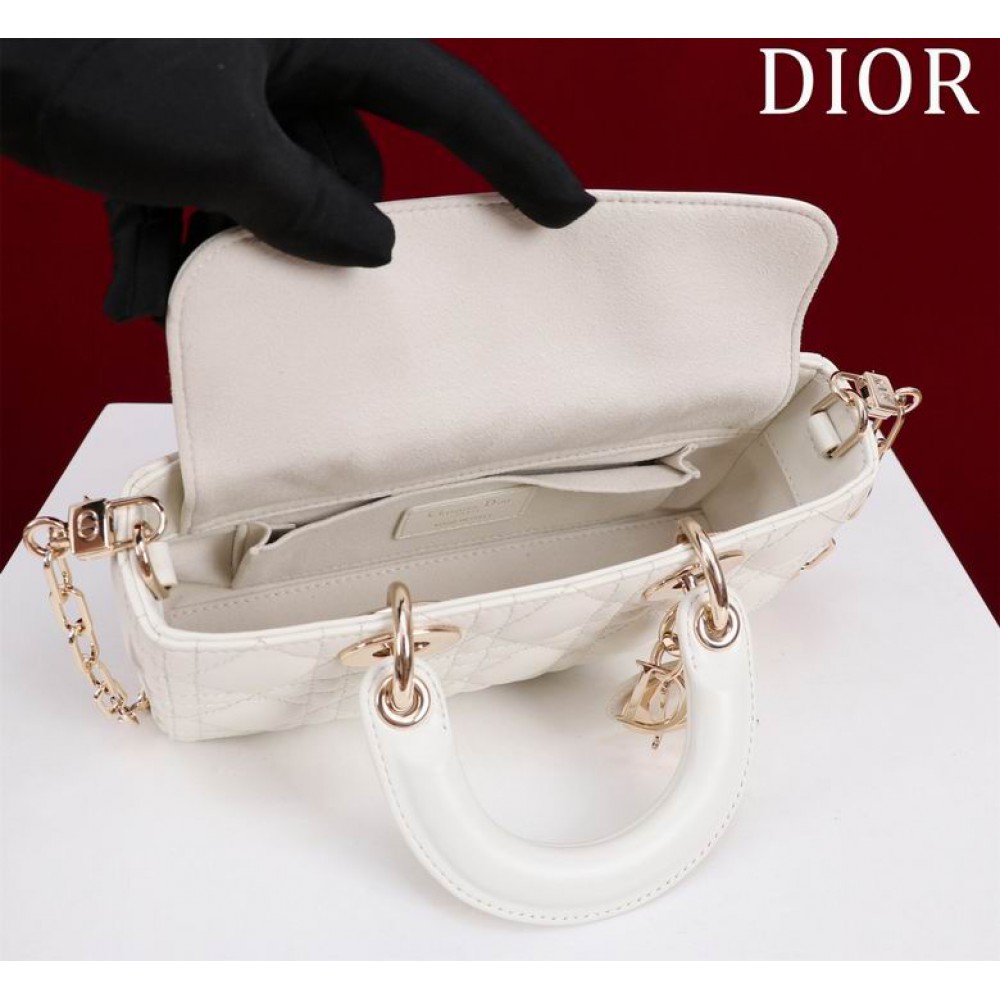 Dior Small Lady D-Joy Bag Cannage Lambskin 22 x 12 x 6 cm Bags