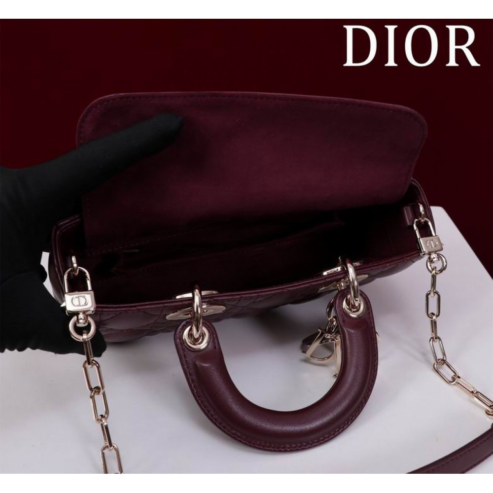 Dior Small Lady D-Joy Bag Cannage Lambskin 22 x 12 x 6 cm Bags