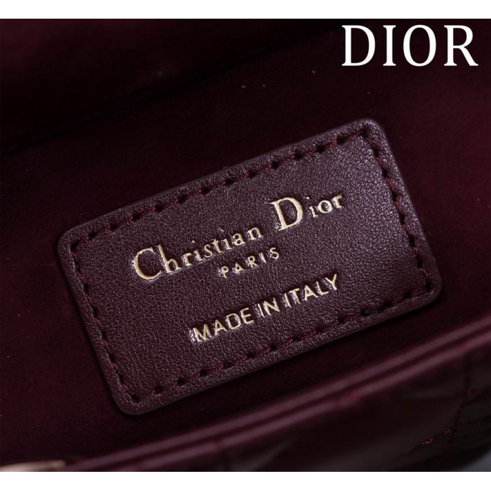 Dior Small Lady D-Joy Bag Cannage Lambskin 22 x 12 x 6 cm Bags