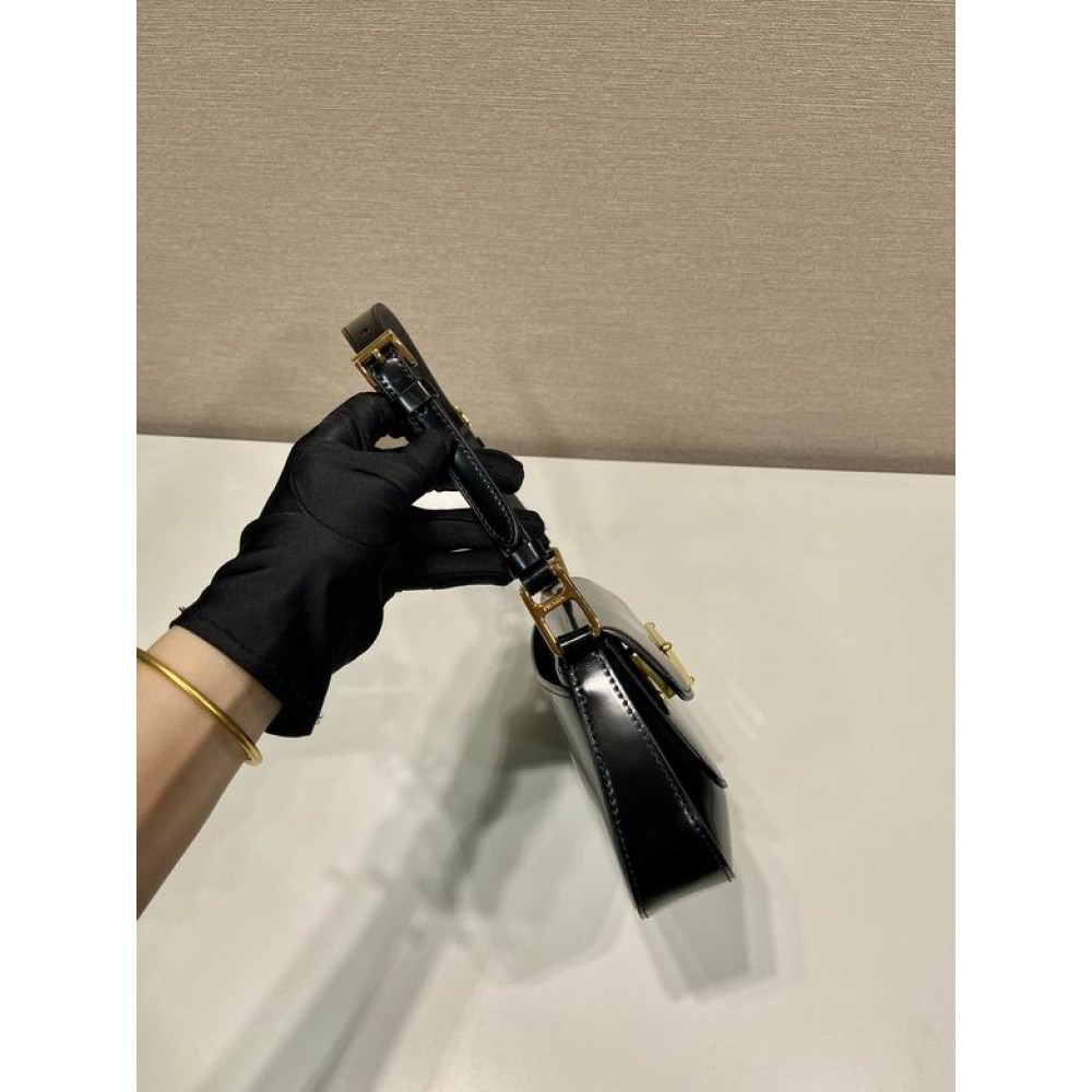 Prada Brushed Leather Shoulder Bag 24x11x4cm Bags