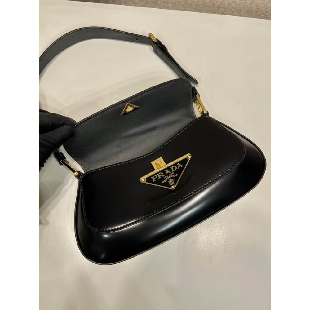 Prada Brushed Leather Shoulder Bag 24x11x4cm Bags