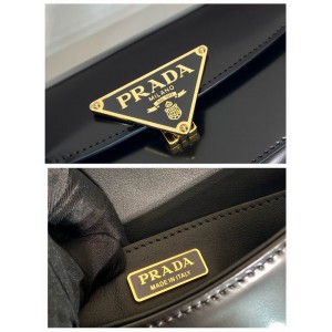 Prada Brushed Leather Shoulder Bag 24x11x4cm Bags