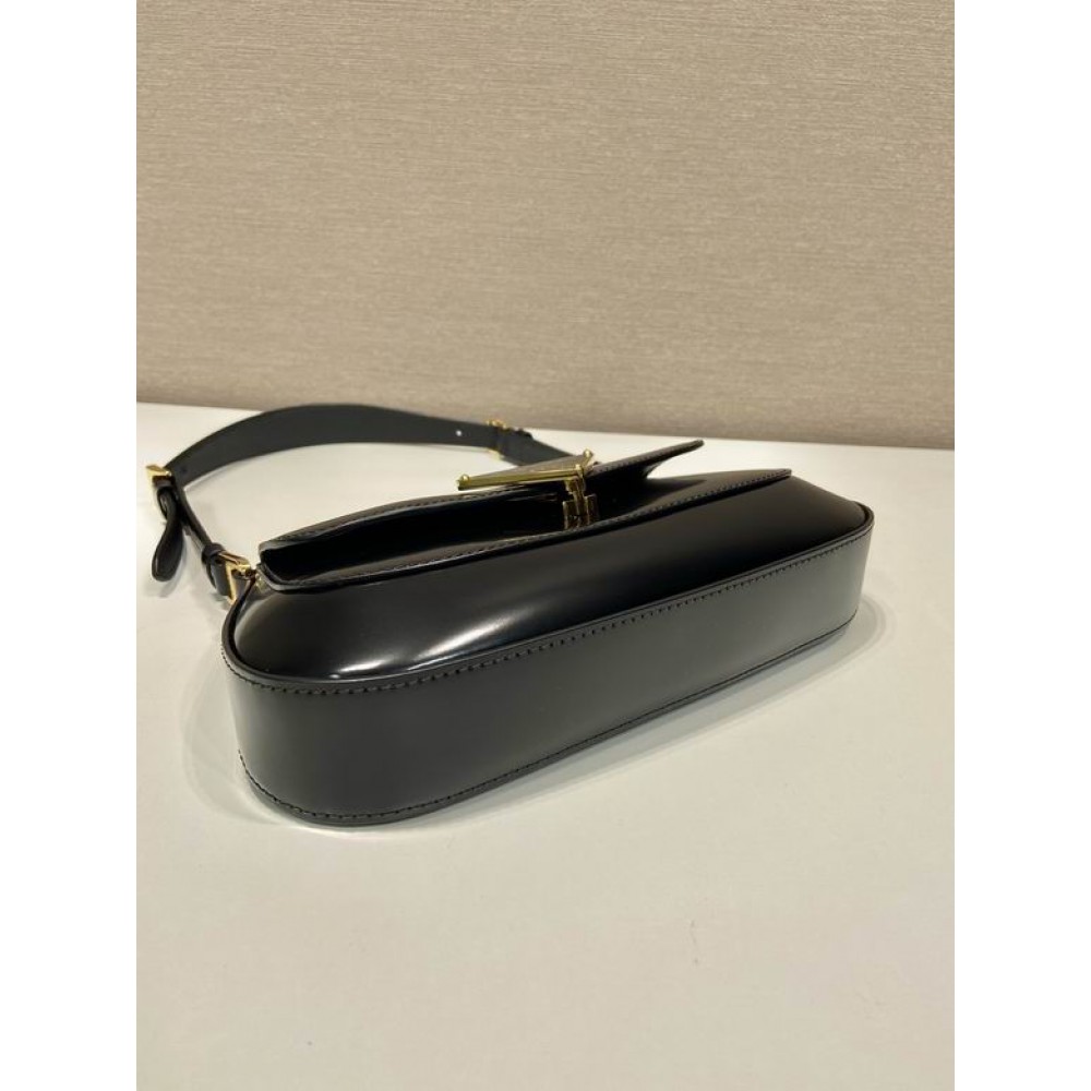 Prada Brushed Leather Shoulder Bag 24x11x4cm Bags