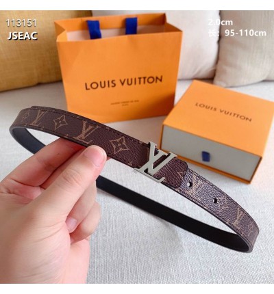 Lv belt 2cm 90-125cm available sizes reversible