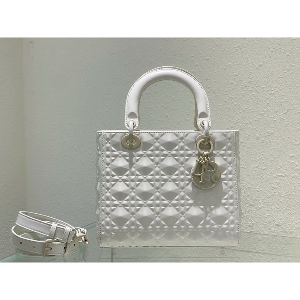Dior Lady Medium Cannage Calfskin with Diamond Motif 24 x 21 x 12 cm Bags