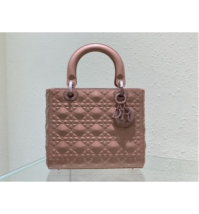 Dior Lady Medium Cannage Calfskin with Diamond Motif 24 x 21 x 12 cm